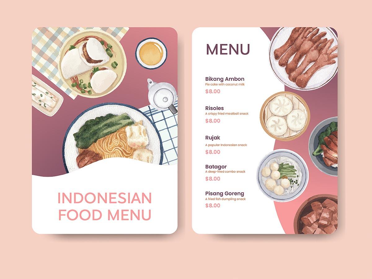 contoh desain menu makanan simple 4
