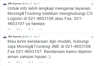 jne info