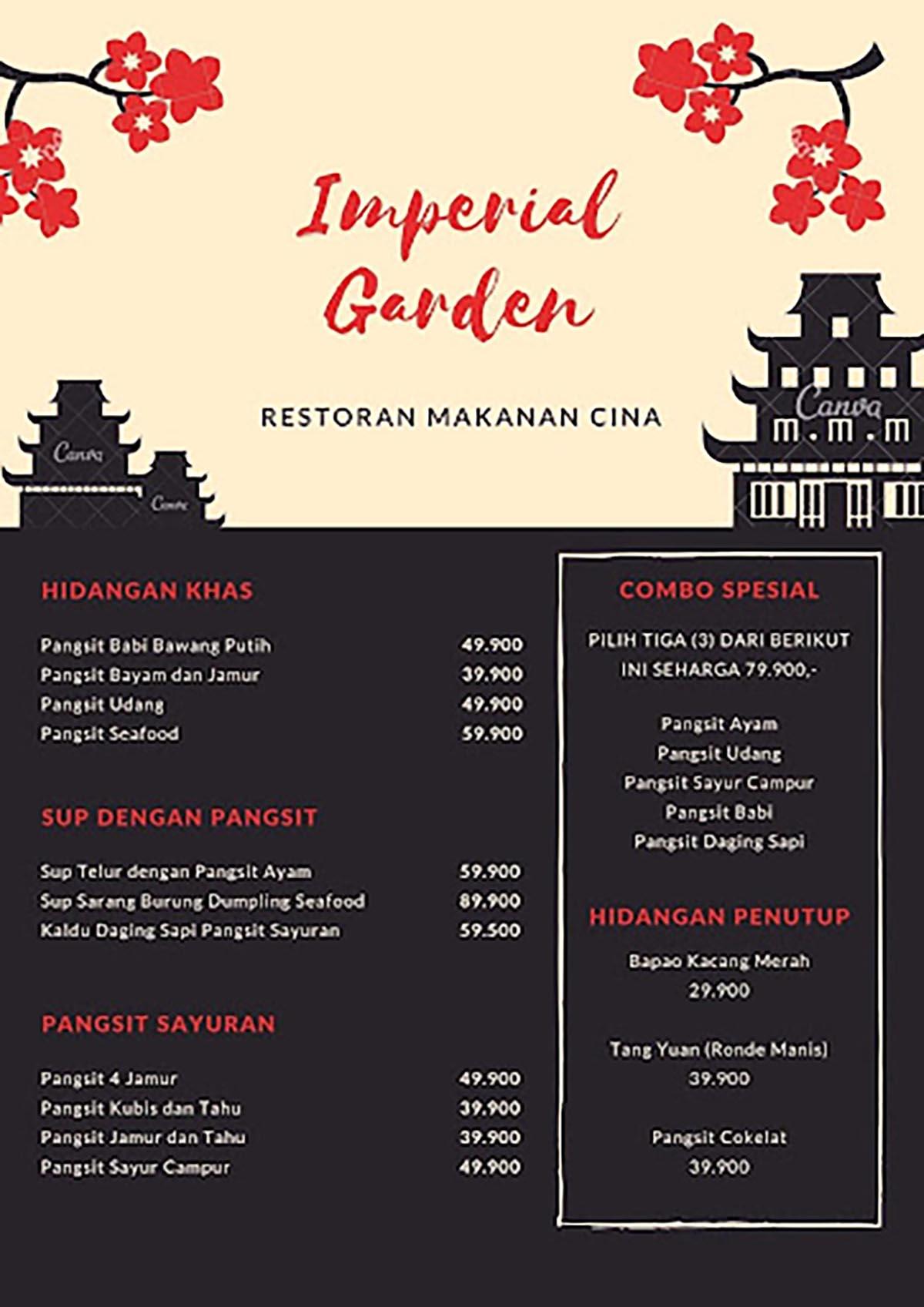 contoh desain daftar menu makanan dan minuman 3