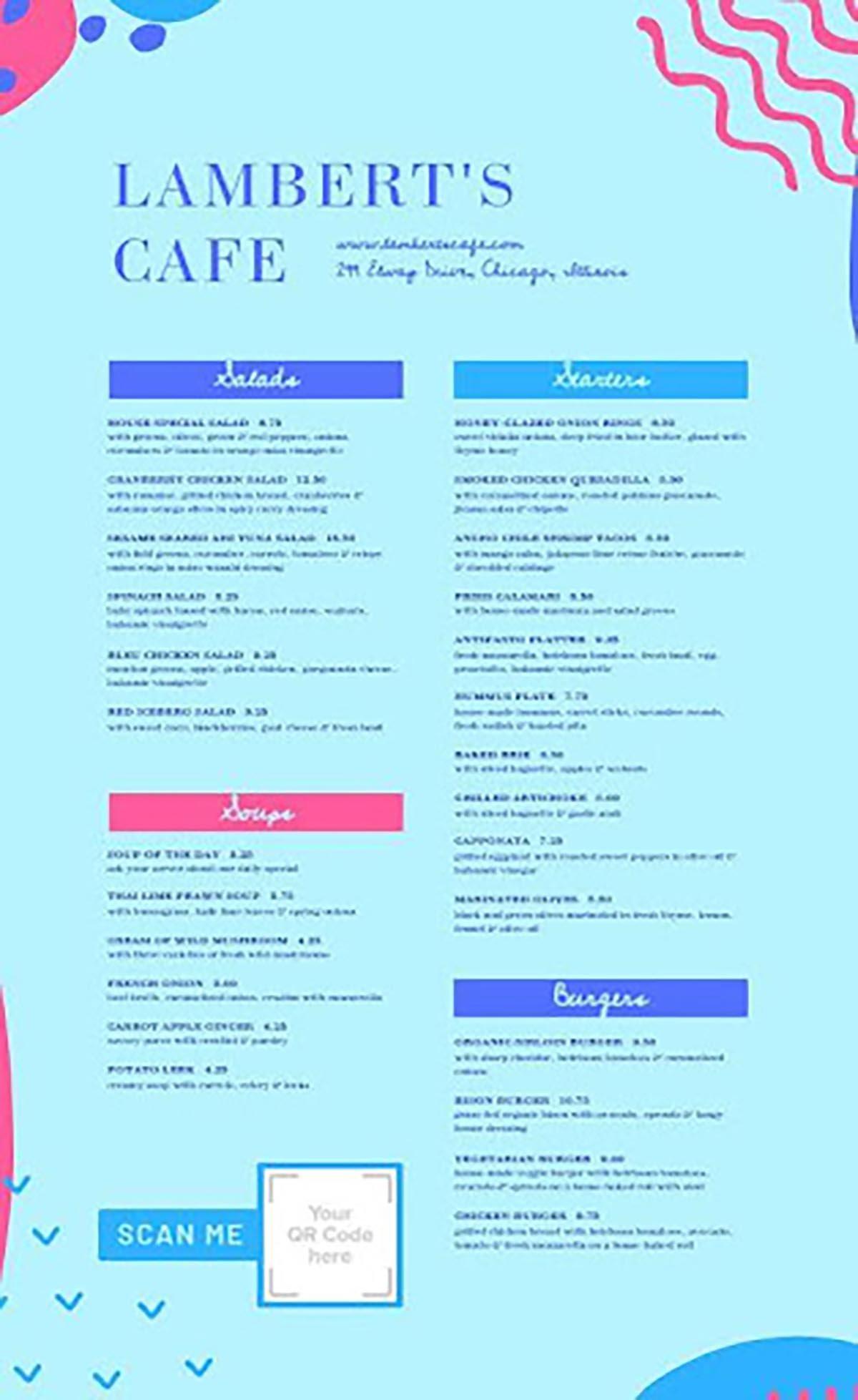 contoh desain daftar menu makanan dan minuman 5