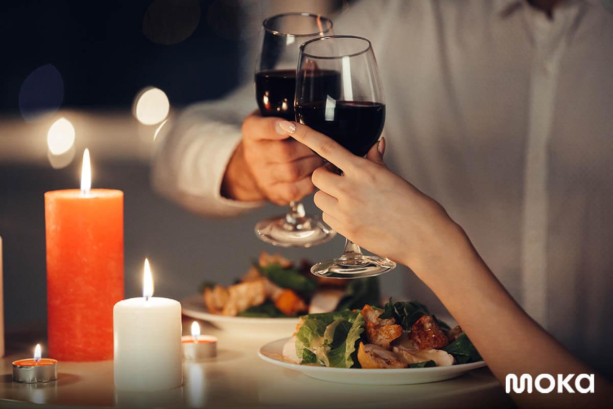 valentine - hari kasih sayang - makan malam romantis